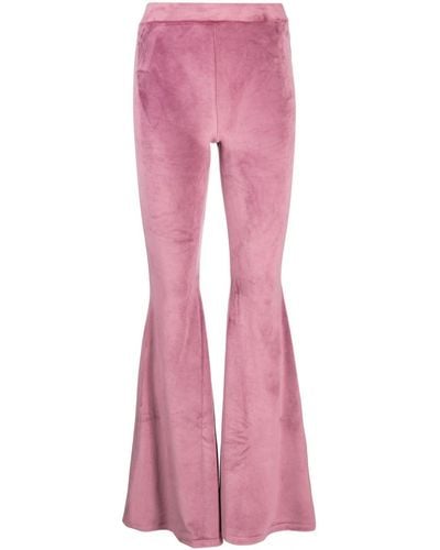 Gcds Velvet Flared Trousers - Pink