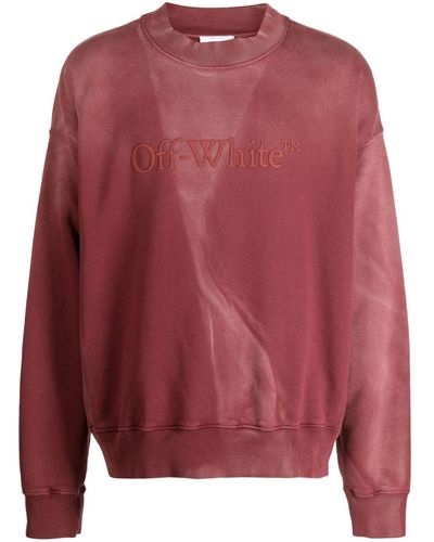 Off-White c/o Virgil Abloh Logo-embossed Cotton Sweatshirt - Pink