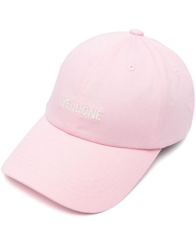 we11done Logo-embroidered Cotton Baseball Cap - Pink