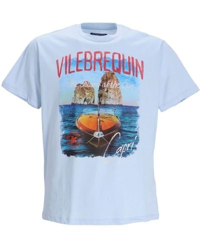 Vilebrequin T-shirt Met Grafische Print - Blauw