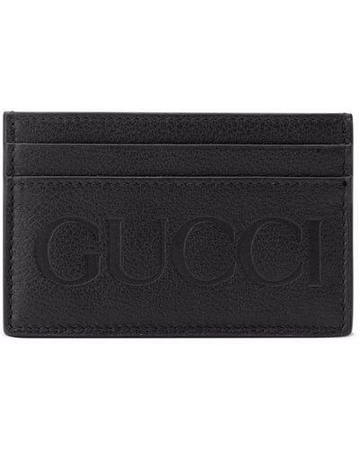Gucci Portacarte con logo goffrato - Nero