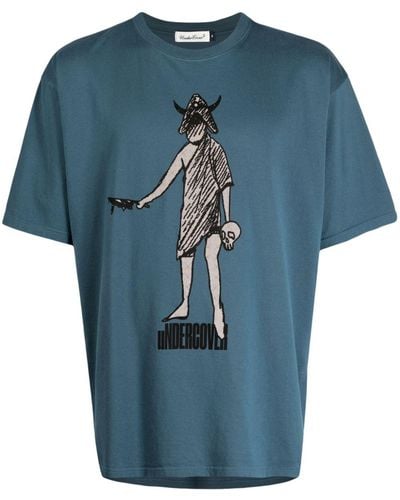 Undercover ロゴ Tシャツ - ブルー