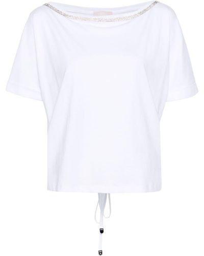 Liu Jo T-shirt con scollatura posteriore - Bianco