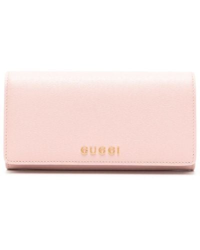 Gucci Continental Leather Wallet - Pink