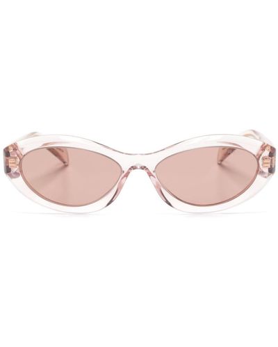 Prada Spr26z Oval-frame Sunglasses - Pink