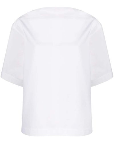 Totême Boat Neck Boxy-fit T-shirt - White
