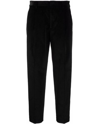 Woolrich Corduroy-detail Tapered Trousers - Black