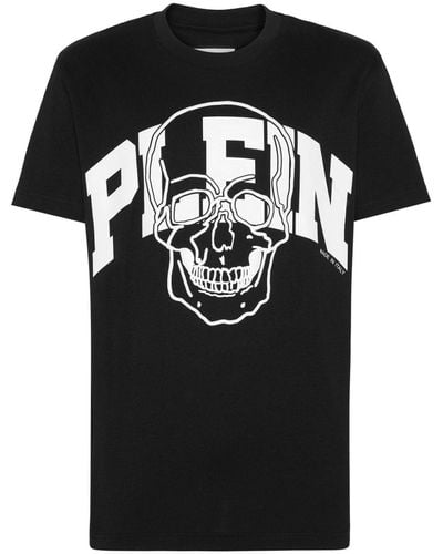 Philipp Plein Skull-print Cotton T-shirt - Black