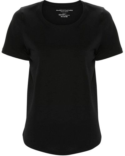 Majestic Filatures T-shirt à col rond - Noir