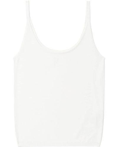 Low Classic Logo-perforated Tank Top - White