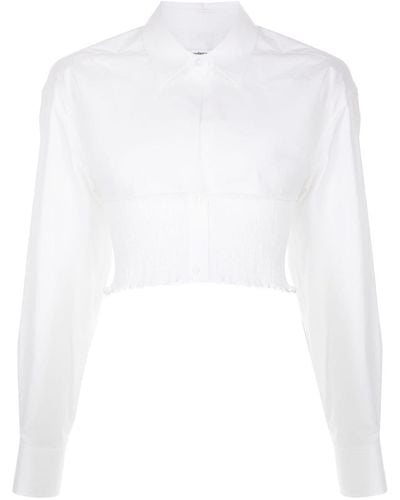 Alexander Wang Camisa fruncida a capas - Blanco
