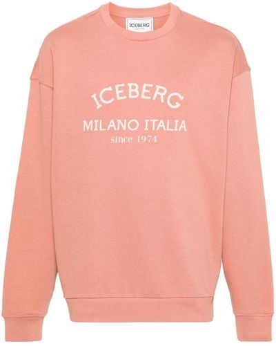 Iceberg Sweater Met Logoprint - Roze