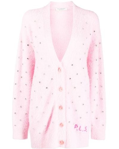 Philosophy Di Lorenzo Serafini Embellished Knitted Cardigan - Pink