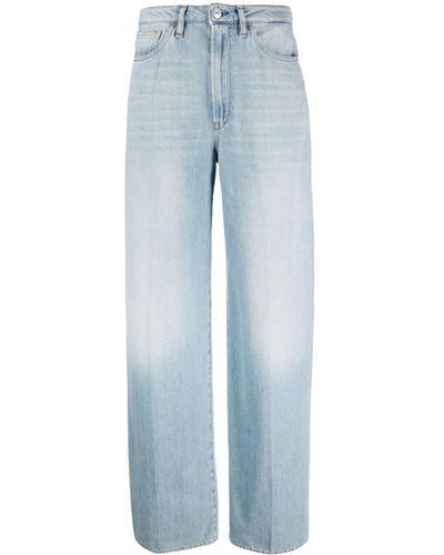 3x1 Jeans mit weitem Bein - Blau