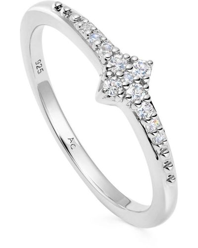 Astley Clarke Silver Luna Light Gemstone-detail Ring - White