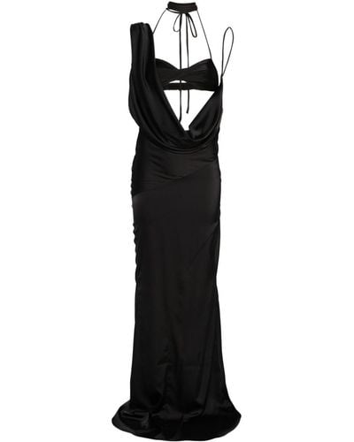 Atu Body Couture X Rue Ra Satin Gown - Black