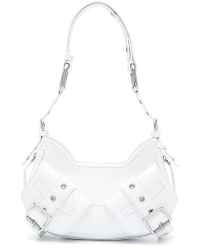 BIASIA Small Y2k Leather Shoulder Bag - White