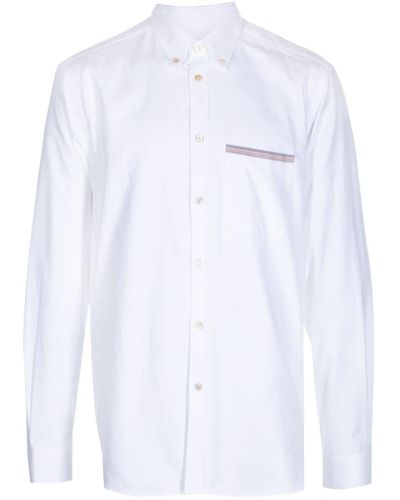 Paul Smith Camisa oxford con rayas - Blanco
