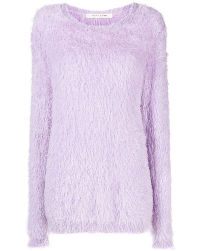 1017 ALYX 9SM Feather-textured Pullover Sweater - Purple
