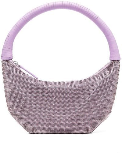 STAUD Pepper Crystal-embellished Tote Bag - Purple