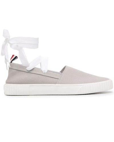 Thom Browne Removable Tie Espadrille Trainers - Grey