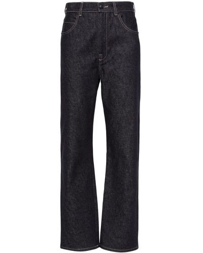 Max Mara Straight-Leg-Jeans mit hohem Bund - Blau