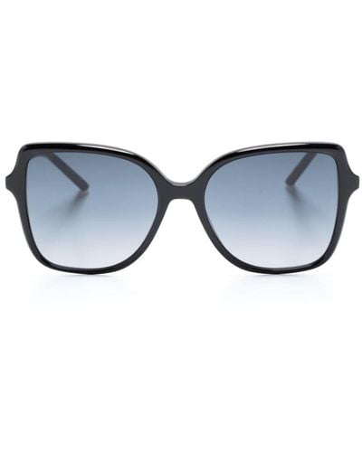 Carolina Herrera Logo-engraved Oversize-frame Sunglasses - Blue