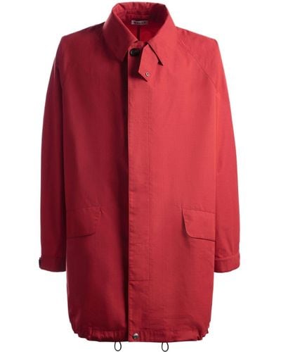 Bally Ripstop-texture Mid-length Parka - Red