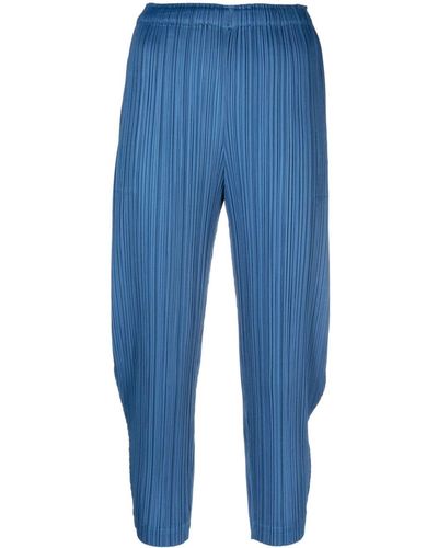 Pleats Please Issey Miyake Monthly Colors January Plissé Pants - Blue