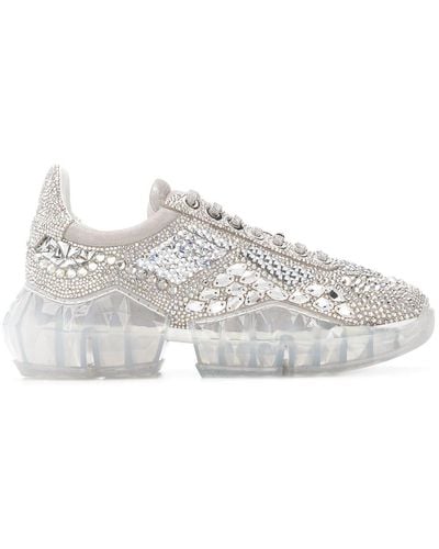 Jimmy Choo Sneakers Met Kristallen - Metallic