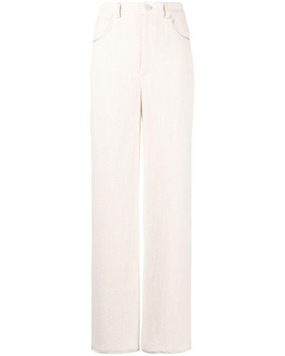 Nanushka Pantalon à coupe droite - Blanc
