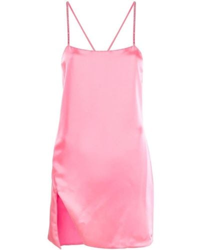 The Attico Side-slit Slip Mini Dress - Pink