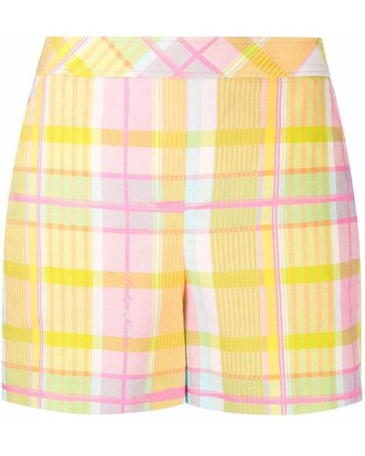 Boutique Moschino Checked Cotton Shorts - Multicolour