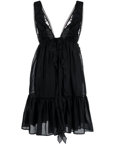 Pinko Kleid mit V-Ausschnitt - Schwarz