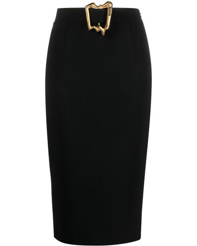 Moschino Buckle-detail Skirt - Black