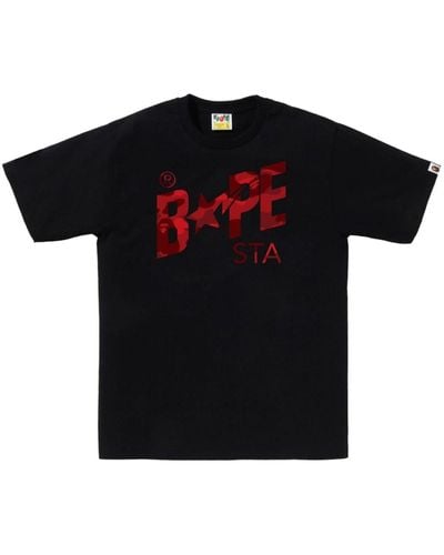 A Bathing Ape Bape Sta Cotton T-shirt - Black