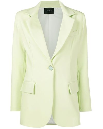 Olympiah Single-breasted Tailored Blazer - Green