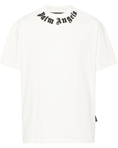 Palm Angels T-Shirt mit Logo-Print - Weiß