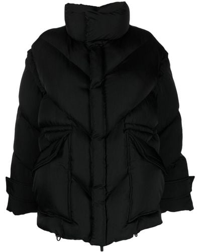 Del Core Padded Quilted Puffer Jacket - Black