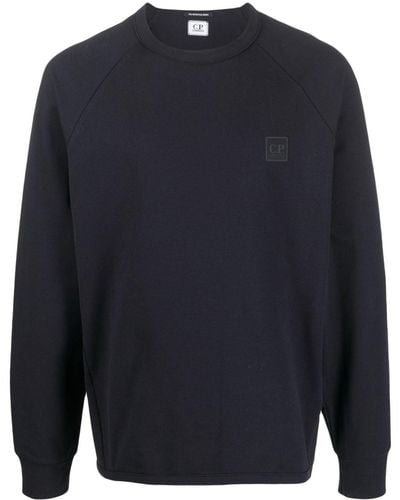 C.P. Company Sweater Met Logopatch - Blauw
