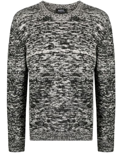 A.P.C. Noah Marl-knit Jumper - Grey