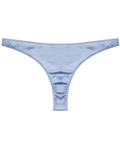 Fleur du Mal Tanga Luxe con detalle de lazo - Azul