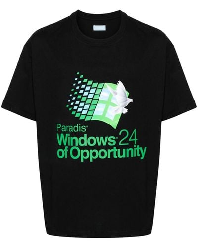 3.PARADIS Windows Hologram T-Shirt - Schwarz