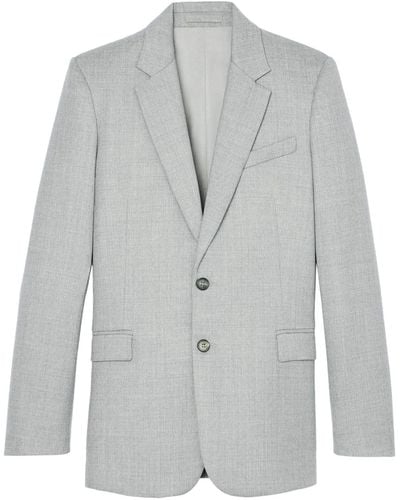 Wardrobe NYC Single-breasted Merino Wool Blazer - Grey
