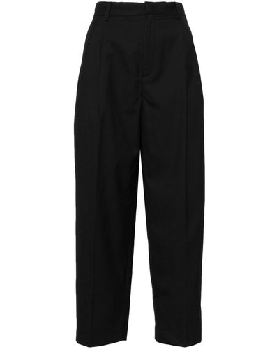 JNBY High-rise Tapered-leg Trousers - Black