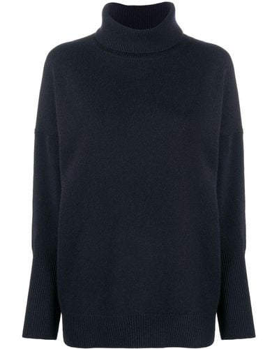 Chinti & Parker High Neck Cashmere Sweater - Blue