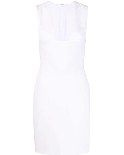 Genny Sleeveless Tailored Dress - White