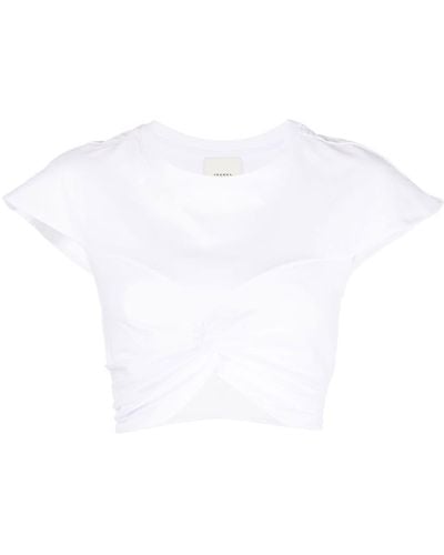 Isabel Marant Short-sleeve Cropped T-shirt - White