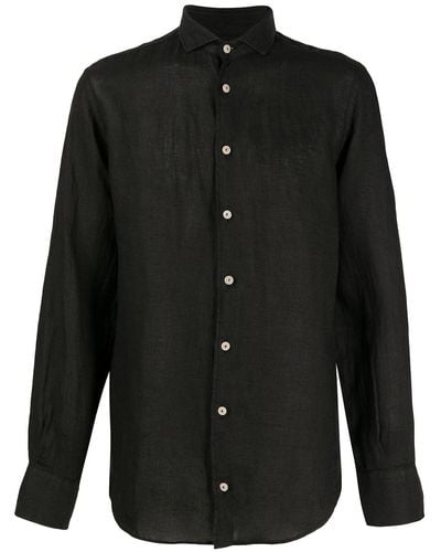 Mc2 Saint Barth Button-up Long-sleeve Shirt - Black