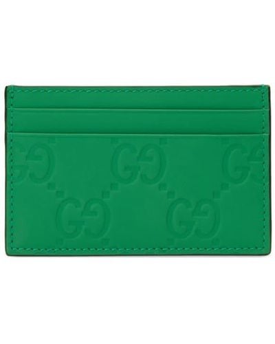 Gucci GG Supreme Rectangle Cardholder - Green
